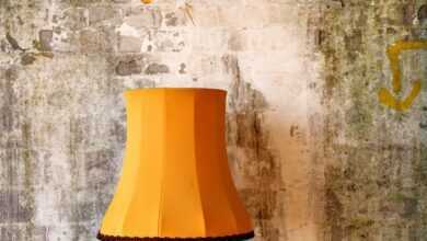 retro lampshade, retro lamp, 70s