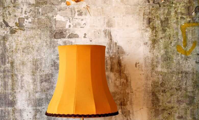 retro lampshade, retro lamp, 70s