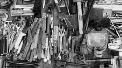 tools, knives, wrenches