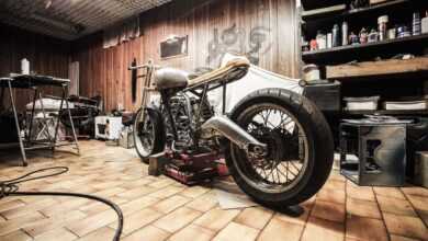 motorbike, garage, repairs