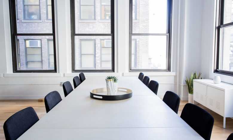 chairs, empty, office