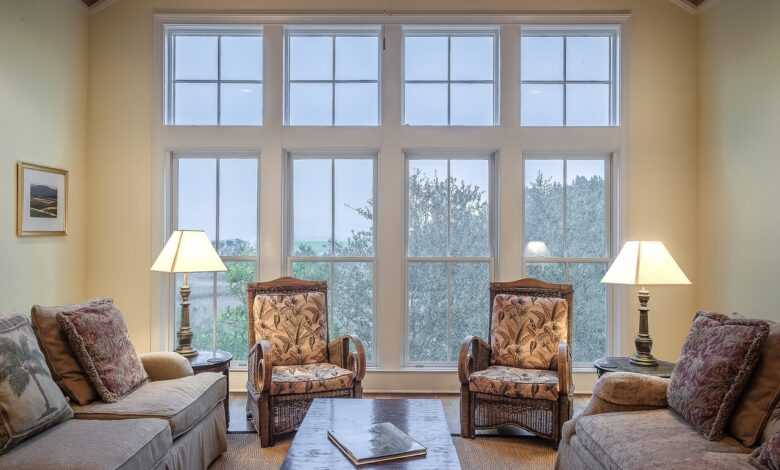 living room, windows, interior