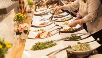 buffet, korean food, wedding ceremony