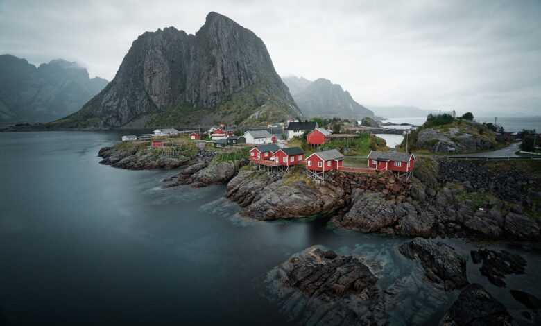 water, sea, houses