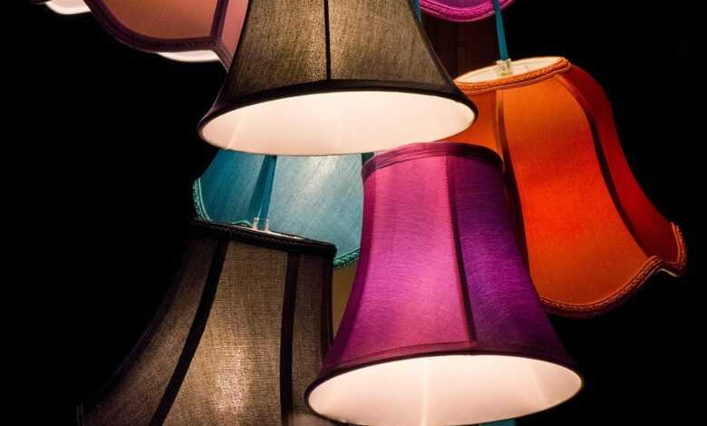 glowing, lamps, lampshades