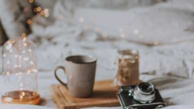 camera, book, candle