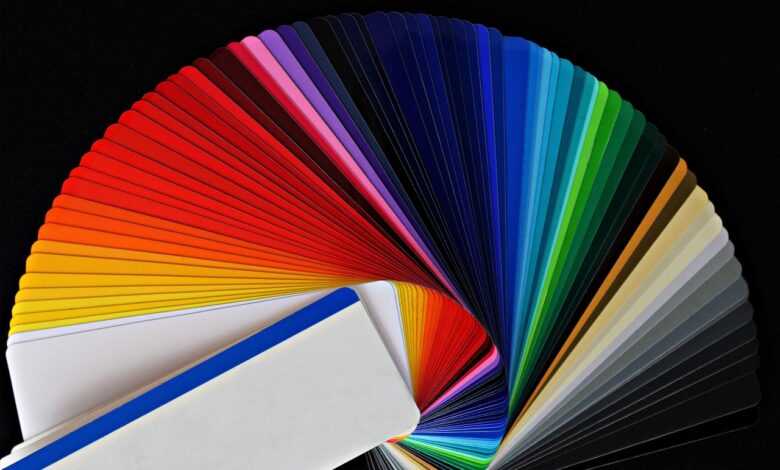 color fan, color picker, to dye