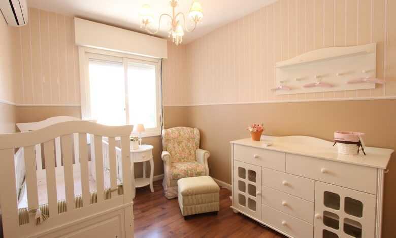 bedroom, baby, baby crib