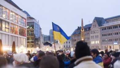 demonstration, protest, flag