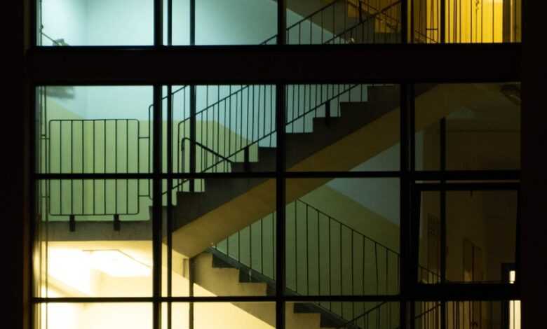 stairs, building, window