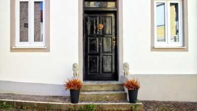 entrance, house, building