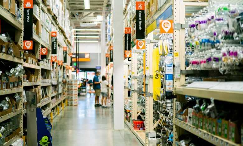 a store aisle filled with lots of items